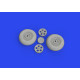 Eduard 624004 1/24 Spitfire Mk.IX wheels 5spoke Brassin for Aircraft