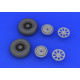 Eduard 632019 1/32 F4U-1 wheels Brassin for Aircraft Eduard 632019 1/32 F4U-1 wheels Brassin for Aircraft