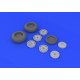 Eduard 632031 1/32 Me 262 wheels Brassin for Aircraft Eduard 632031 1/32 Me 262 wheels Brassin for Aircraft