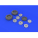Eduard 632031 1/32 Me 262 wheels Brassin for Aircraft Eduard 632031 1/32 Me 262 wheels Brassin for Aircraft