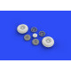 Eduard 632080 1/32 P-40 wheels w/ pattern Brassin for Aircraft