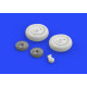 Eduard 632087 1/32 A6M5c Zero wheels Brassin for Aircraft