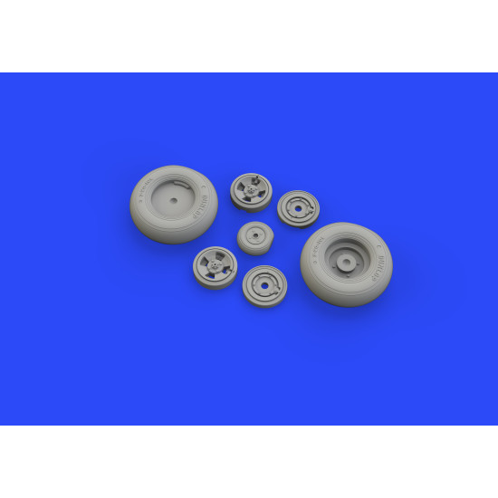 Eduard 632129 1/32 Spitfire Mk.IX wheels 4 spoke w/smooth tire Brassin for Aircraft