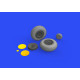 Eduard 632143 1/32 P-40N wheels Brassin for Aircraft Eduard 632143 1/32 P-40N wheels Brassin for Aircraft