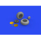 Eduard 632160 1/32 P-40E wheels Brassin for Aircraft