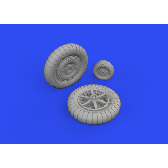 Eduard 632186 1/32 Bf 109G-2 wheels Brassin for Aircraft
