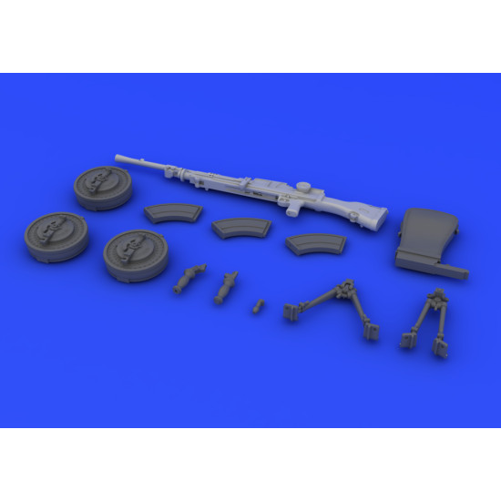Eduard 635003 1/35 WWII British Machine Gun - Bren Mk.I w/2 Types of Magazines Brassin for AFV