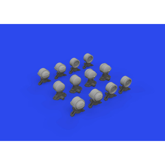 Eduard 635029 1/35 WWII German lamp headlights PRINT Brassin for AFV