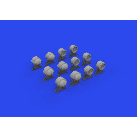 Eduard 635029 1/35 WWII German lamp headlights PRINT Brassin for AFV