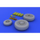 Eduard 648011 1/48 F-16 late wheels Brassin for Aircraft