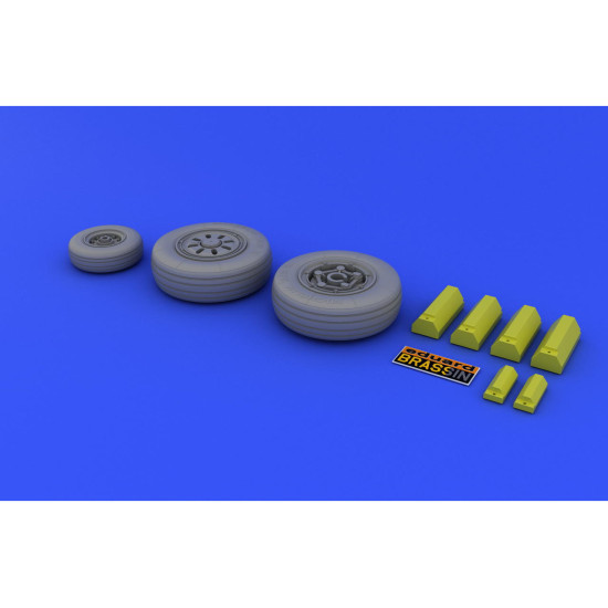 Eduard 648017 1/48 F-22A wheels Brassin for Aircraft Eduard 648017 1/48 F-22A wheels Brassin for Aircraft