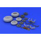 Eduard 648037 1/48 MiG-29 wheels Brassin for Aircraft Eduard 648037 1/48 MiG-29 wheels Brassin for Aircraft