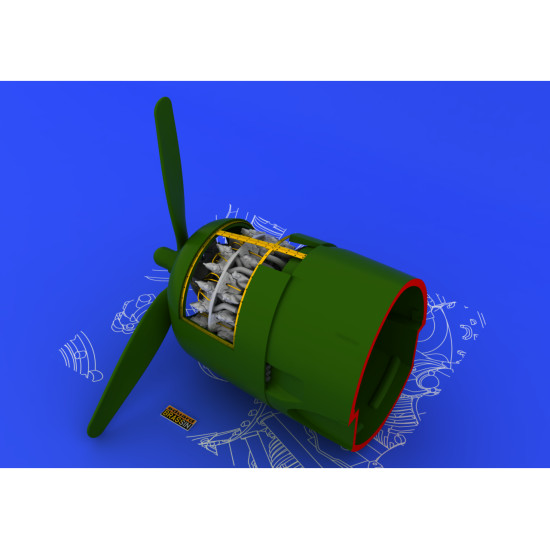 Eduard 648056 1/48 R-2800-10 engine Brassin for Aircraft