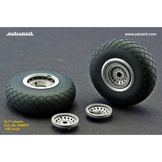 Eduard 648078 1/48 B-17 wheels Brassin for Aircraft