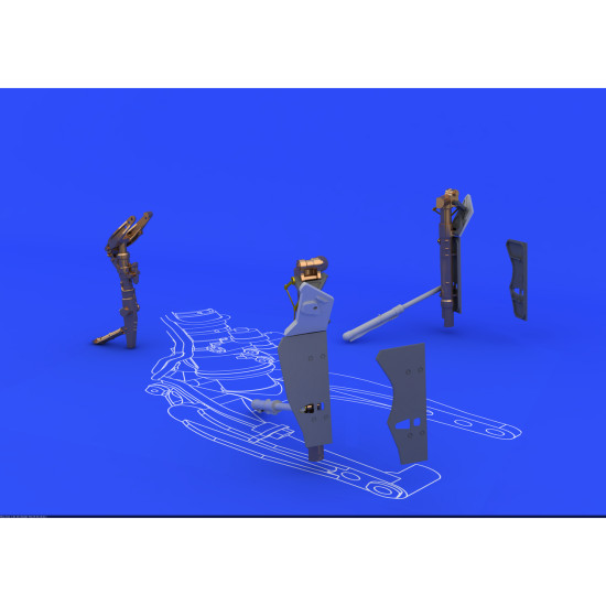 Eduard 648080 1/48 MiG-21 undercarriage legs BRONZE Brassin for Aircraft