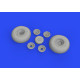 Eduard 6481024 1/48 B-17F wheels cross tread Brassin for Aircraft
