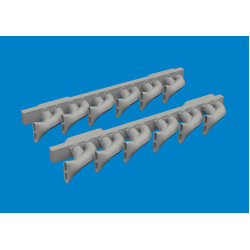 Eduard 6481049 1/48 P-39 exhaust stacks fishtail PRINT Brassin for Aircraft