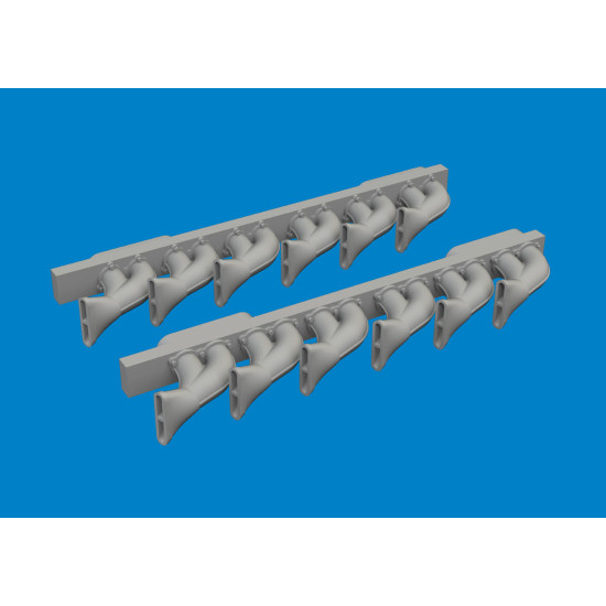 Eduard 6481049 1/48 P-39 exhaust stacks fishtail PRINT Brassin for Aircraft