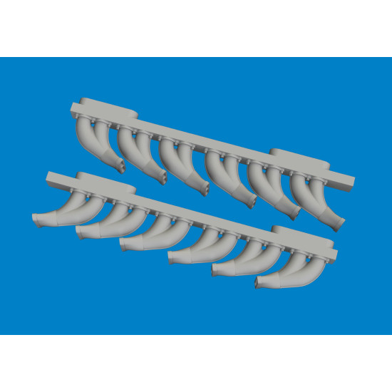 Eduard 6481049 1/48 P-39 exhaust stacks fishtail PRINT Brassin for Aircraft