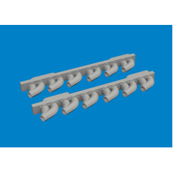 Eduard 6481050 1/48 P-39 exhaust stacks rounded PRINT Brassin for Aircraft