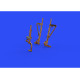 Eduard 648521 1/48 P-38F/G undercarriage legs BRONZE Brassin for Aircraft