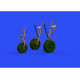 Eduard 648521 1/48 P-38F/G undercarriage legs BRONZE Brassin for Aircraft