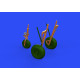 Eduard 648521 1/48 P-38F/G undercarriage legs BRONZE Brassin for Aircraft