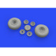 Eduard 648529 1/48 B-17 wheels Brassin for Aircraft