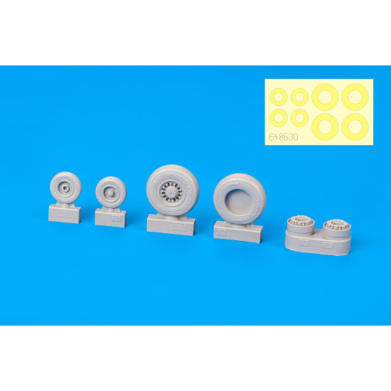Eduard 648530 1/48 F-14D wheels Brassin for Aircraft