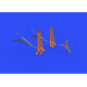 Eduard 648540 1/48 B-17G undercarriage legs BRONZE Brassin for Aircraft