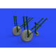 Eduard 648543 1/48 He 111 wheels late Brassin for Aircraft