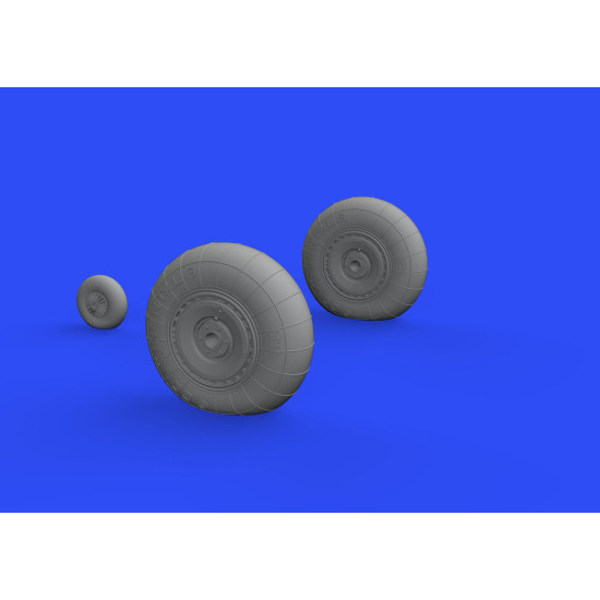 Eduard 648543 1/48 He 111 wheels late Brassin for Aircraft