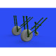 Eduard 648543 1/48 He 111 wheels late Brassin for Aircraft