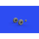 Eduard 648644 1/48 B-17 wheels oval tread Brassin for Aircraft