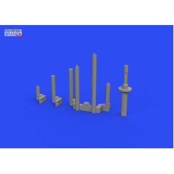 Eduard 648789 1/48 P-38J gun barrels PRINT Brassin for Aircraft