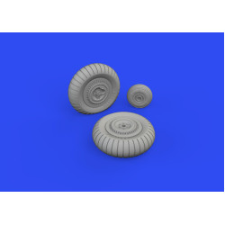 Eduard 648821 1/48 Yak-9D wheels Brassin for Aircraft