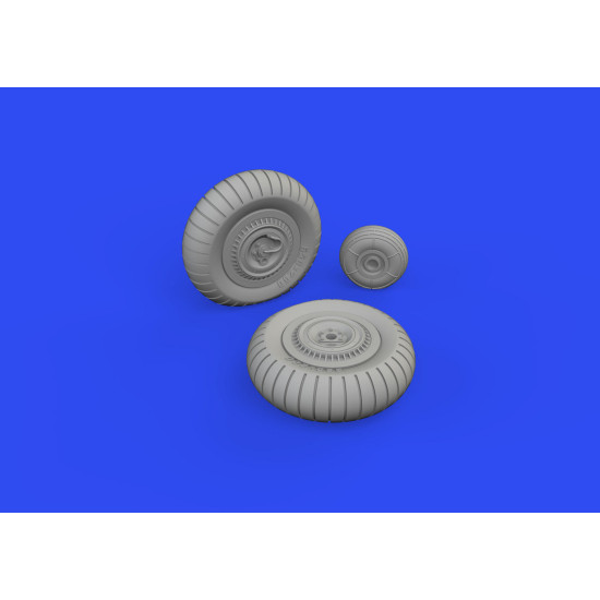 Eduard 648821 1/48 Yak-9D wheels Brassin for Aircraft