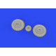 Eduard 648821 1/48 Yak-9D wheels Brassin for Aircraft