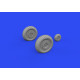 Eduard 648821 1/48 Yak-9D wheels Brassin for Aircraft