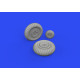 Eduard 648821 1/48 Yak-9D wheels Brassin for Aircraft