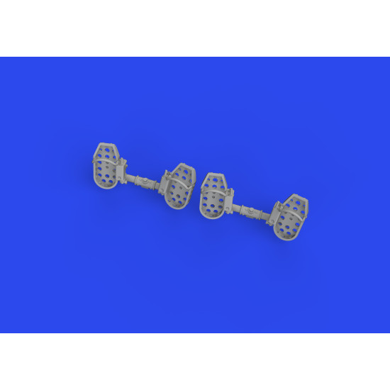Eduard 648874 1/48 Bf 109E rudder pedals late PRINT Brassin for Aircraft