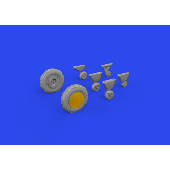 Eduard 648887 1/48 FM-2 wheels Brassin for Aircraft