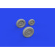 Eduard 648934 1/48 J-35 Draken wheels Type 1 Brassin for Aircraft