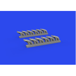 Eduard 648958 1/48 P-39 exhaust stacks fishtail PRINT Brassin for Aircraft