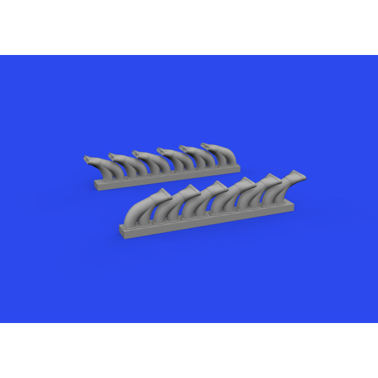 Eduard 648958 1/48 P-39 exhaust stacks fishtail PRINT Brassin for Aircraft