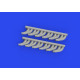 Eduard 648958 1/48 P-39 exhaust stacks fishtail PRINT Brassin for Aircraft