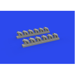 Eduard 648959 1/48 P-39 exhaust stacks rounded PRINT Brassin for Aircraft