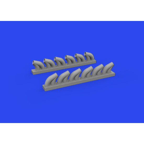 Eduard 648959 1/48 P-39 exhaust stacks rounded PRINT Brassin for Aircraft