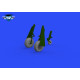 Eduard 648987 1/48 P-51B/C wheels oval tread Brassin for Aircraft Eduard 648987 1/48 P-51B/C wheels oval tread Brassin for Aircraft