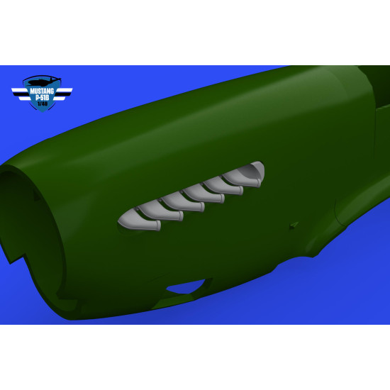 Eduard 648992 1/48 P-51B/C exhaust stacks Brassin for Aircraft